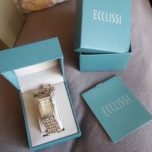 NIB Italian women's silver watch
